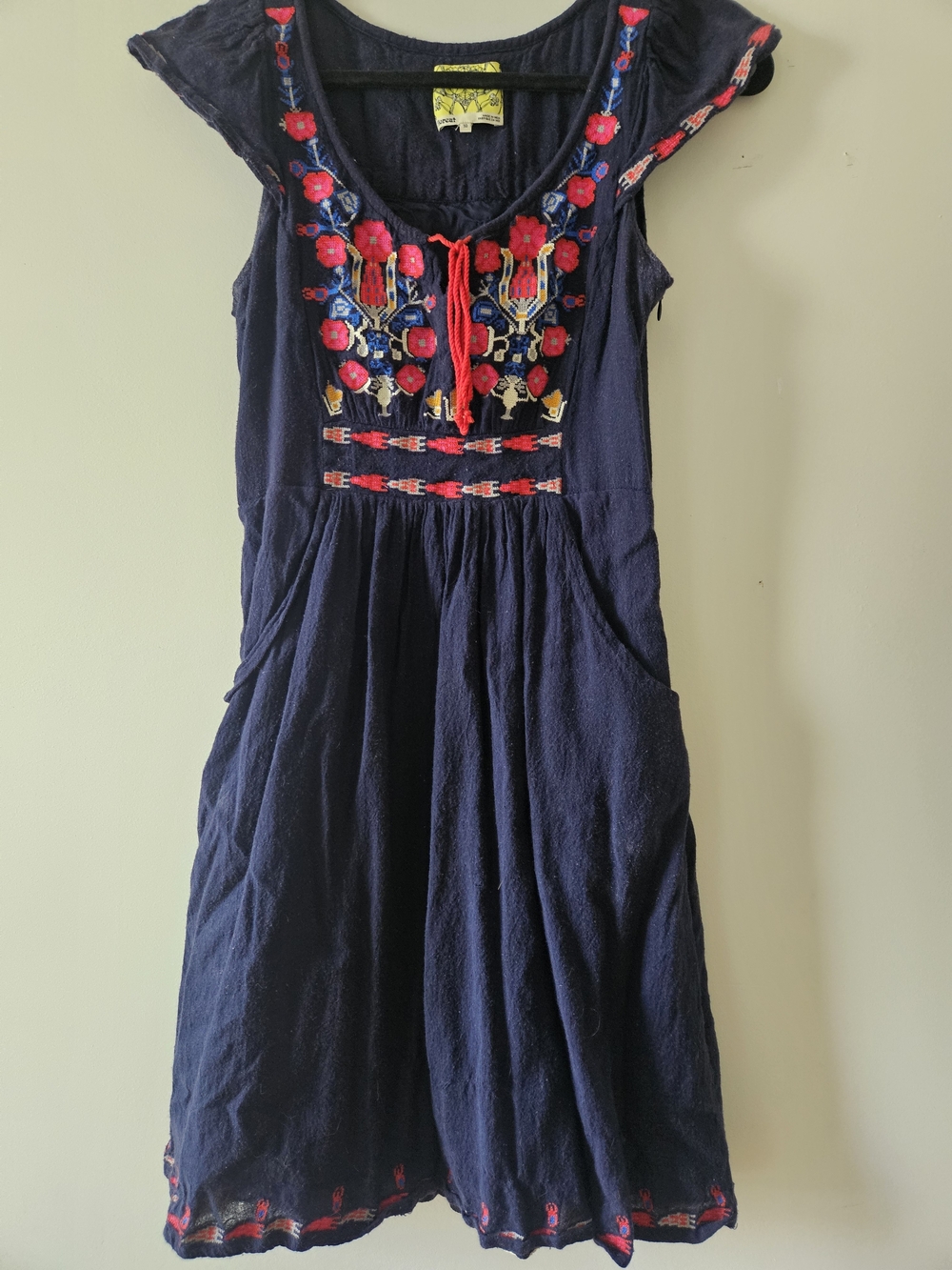Floreat for Anthropologie Embroidered Dress